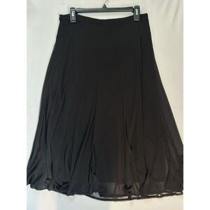Sheer Black Lined Midi Skirt Roz & Ali